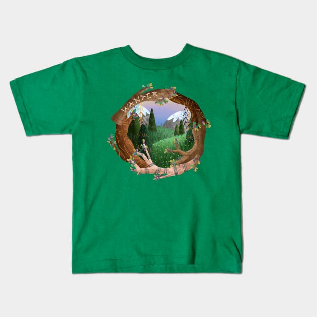 Wander Kids T-Shirt by Dogwoodfinch